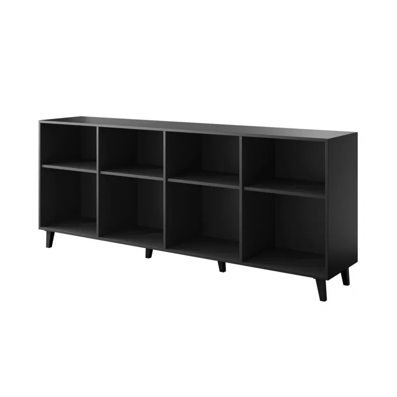 BARI komoda 200x42x82 czarny matowy