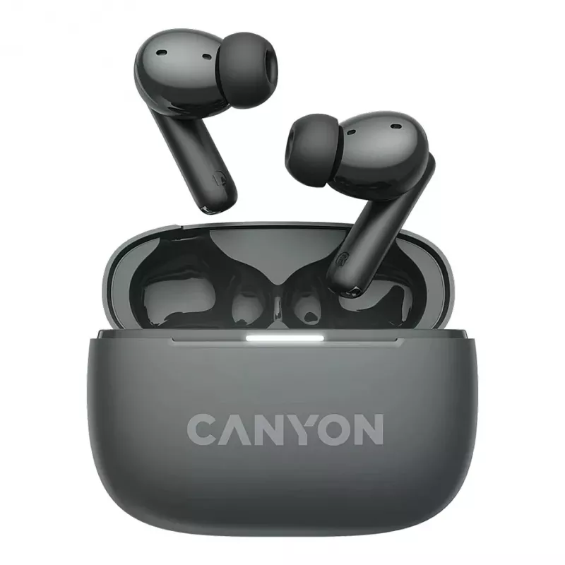 Słuchawki Canyon CNS-TWS10BK True Wireless Stereo (TWS) douszne do rozmów/muzyki/sportu/codziennego użytku USB Type-C Bluetooth Czarny (CNS-TWS10BK)