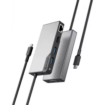 ALOGIC USB-C Fusion MAX 6-in-1 Hub V2 - stacja dokująca - USB-C 3.1 Gen 1 - VGA, HDMI - 1GbE (UCFUPRGVV2-SGR)