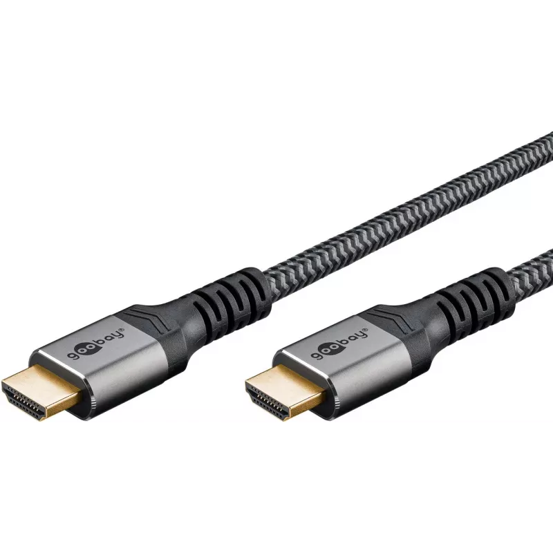 Plus High-Speed-HDMI-Kabel mit Ethernet, 4K @ 60Hz (grau, 15 Meter)