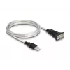 DeLOCK 63465 Kabel szeregowy Czarny Przezroczysty 1.8m USB Typ-A DB-9