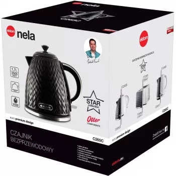Czajnik ELDOM NELA, pojemność 1,7 l, moc 2000 W, czarny