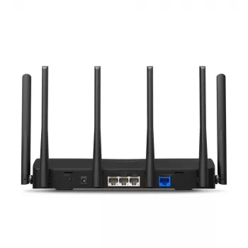 Router biurkowy MERCUSYS MR47BE — Trójpasmowe Wi‑Fi 7 (2.4/5/6 GHz), 9300 Mbps, 3× RJ‑45, 2.5GbE, 6 zewnętrznych anten
