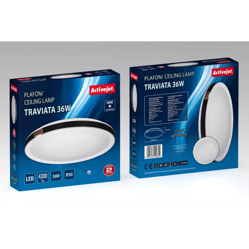 Activejet AJE-TRAVIATA lampa sufitowa LED 36W