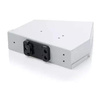 Rozdzielacz spawów światłowodowych na szynę DIN DIGITUS DN-96894 — kątowy, 6 SC SX / LC DX, aluminium, szary