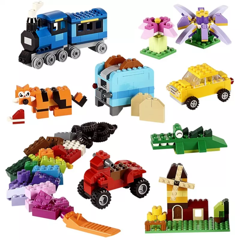 LEGO 10696 Classic Medium Creative Brick Box – Łatwe przechowywanie zabawek, kolorowe klocki, zestaw konstrukcyjny dla dzieci, chłopców i dziewczynek w wieku 4+ lat