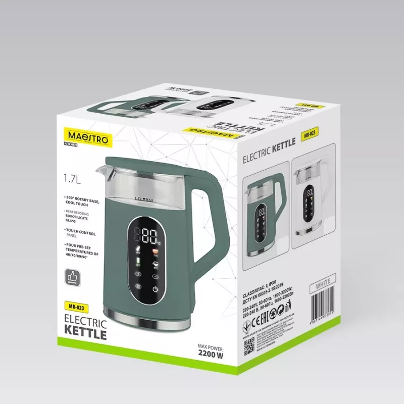 Czajnik elektryczny Maestro MR-023-biały, pojemność 1,7 L, moc 2220 W