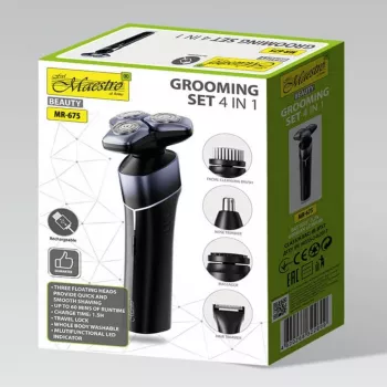 Elektryczny wodoodporny zestaw do golenia 5 w 1 z ładowaniem USB Maestro MR-675