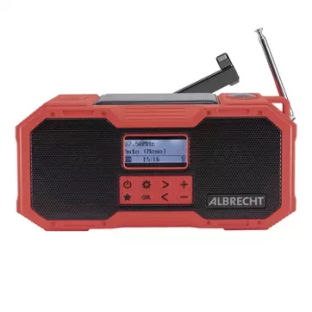 Albrecht DR 112 DAB+ Radio z korbką zewnętrzne UKW, SOS, latarka, solarny, powerbank (27911)