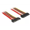 Kabel SATA DeLOCK 84917 0,1 m SATA 22-pin pomarańczowy czerwony żółty