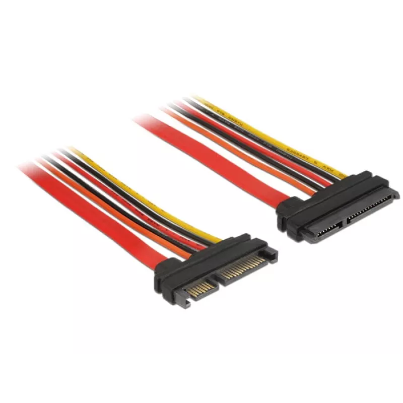 Kabel SATA DeLOCK 84917 0,1 m SATA 22-pin pomarańczowy czerwony żółty