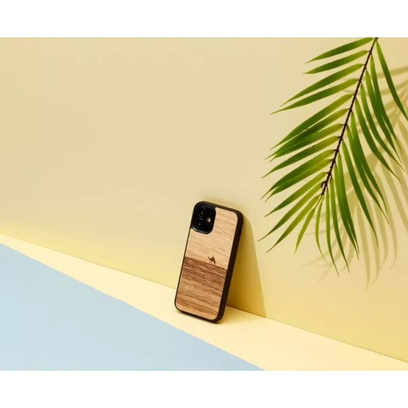 Etui ochronne Man and Wood do iPhone 12 mini — Terra Czarny