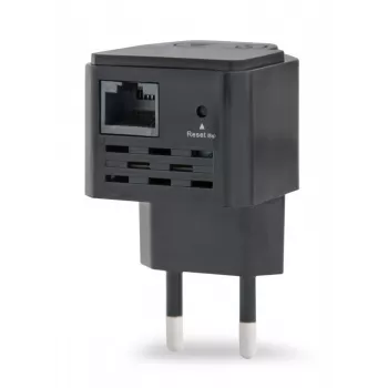 Wzmacniacz sieciowy GEMBIRD WNP-RP300-03-BK, 300 Mbps, 2,4 GHz, 802.11g, 1x RJ-45, wewnętrzna antena 3 dBi, AC 100–240V