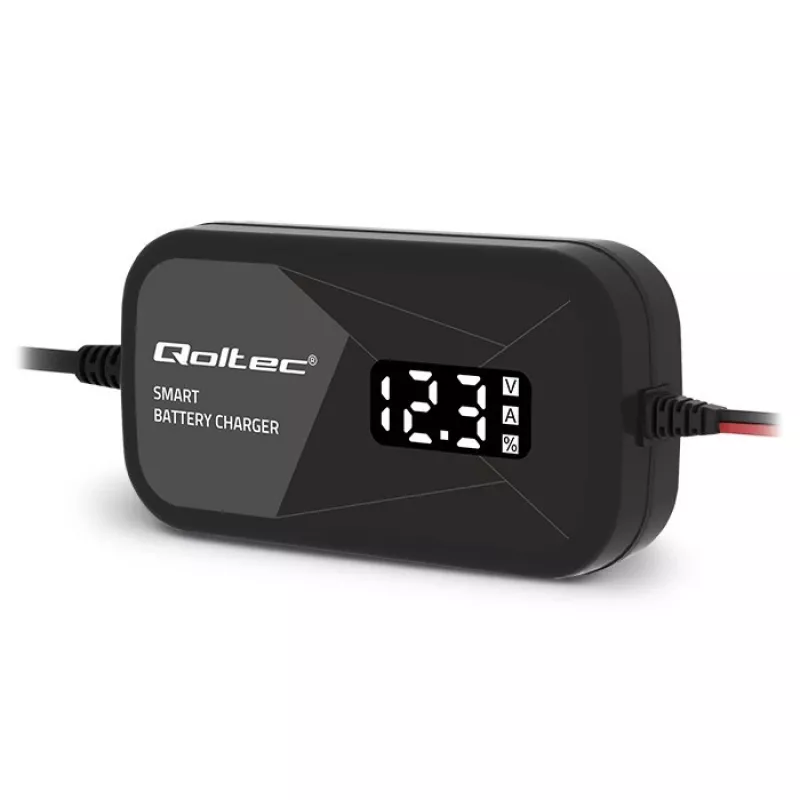 Ładowarka akumulatorów QOLTEC 52492 12V 2A z kontrolą mikroprocesorową i regeneracją ogniw