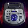 Przenośny głośnik karaoke Bluetooth MANTA SPK0803B140 140 W, zasilany bateriami, MIC/USB/microSD, FM, equalizer, kółka