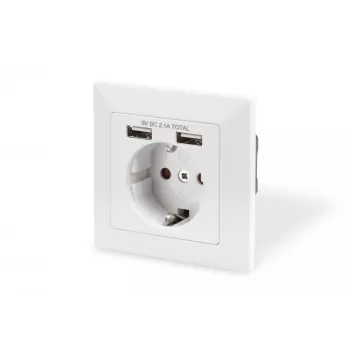 Gniazdo bezpieczne podtynkowe Digitus DA-70613 z 2 portami USB