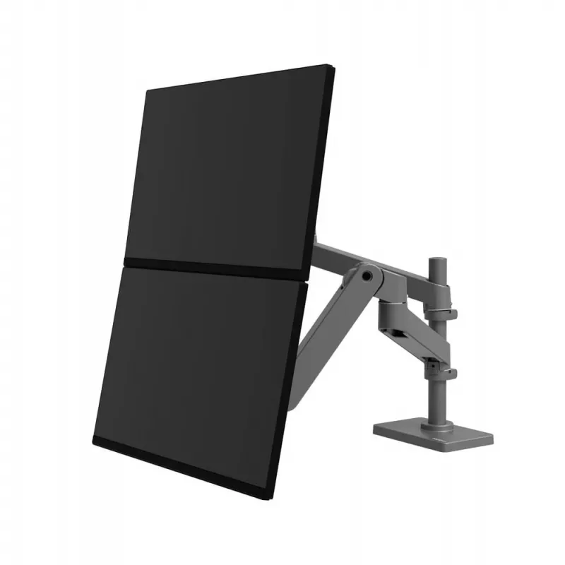 Ergotron LX Pro - Zestaw montażowy (podwójne ramię) - do 2 monitorów LCD - montaż na płycie perforowanej - aluminium - ciemnoszary - rozmiar ekranu: do 61 cm (do 24 cali)