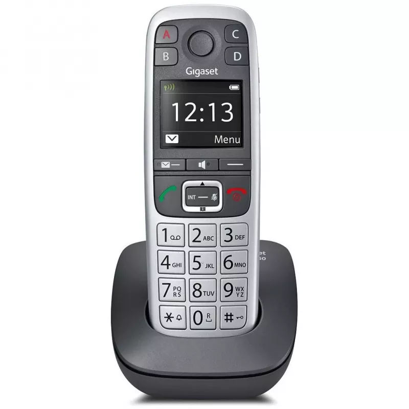 Telefon Gigaset E560 DECT z identyfikacją rozmówcy, czarno-srebrny