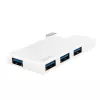 Hub USB 3.0 4-portowy, srebrny