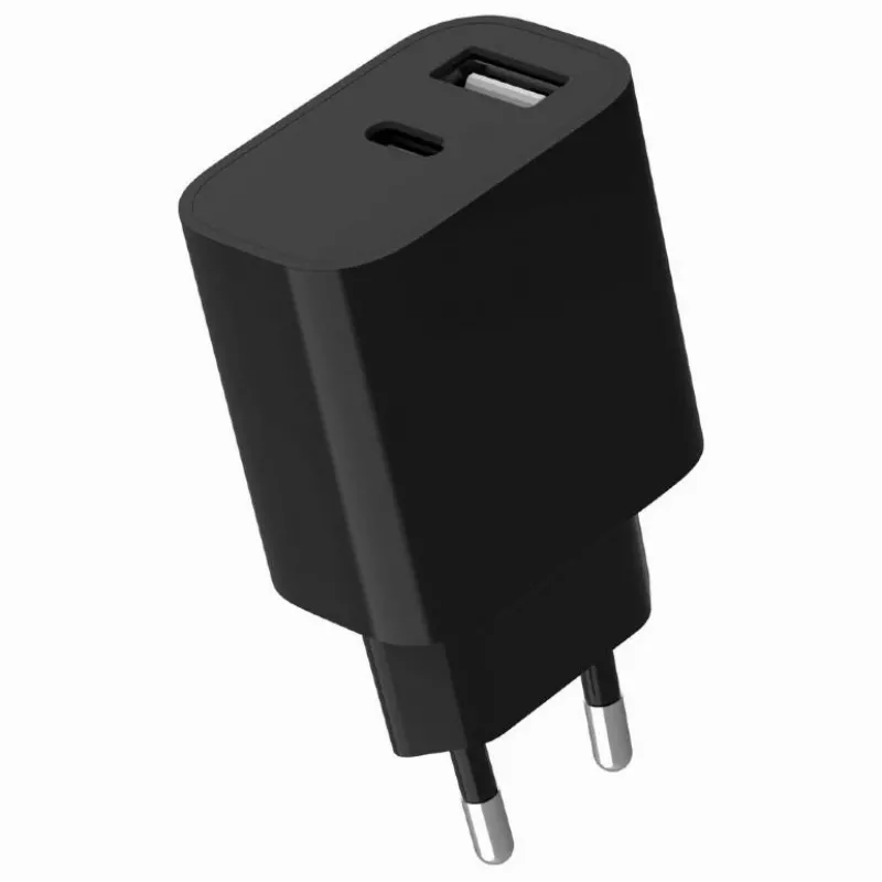 ŁADOWARKA USB UNIWERSALNA CZARNA/2P TA-UC-2AC12-01-BK GEMBIRD
