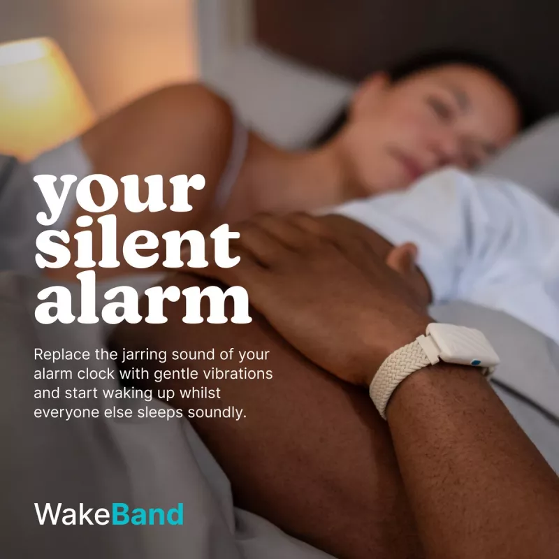 Homedics SS-WB100BK-WW WakeBand, Twój cichy budzik, czarny