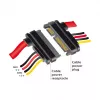 Kabel SATA DeLOCK 83803 0,3 m SATA 22-pin czarny czerwony żółty