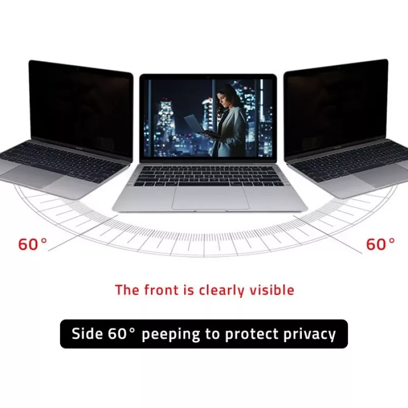 Qoltec Filtro Privacy GDPR do MacBook Air 13 inch Magnetyczna Ochrona Oczu (13.60, 16:9), Folia Ochronna na Notebook