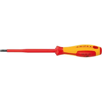 Wkrętak płaski Knipex VDE VDE Szerokość ostrza: 5,5 mm Długość ostrza: 125 mm DIN EN 60900 (98 20 55)