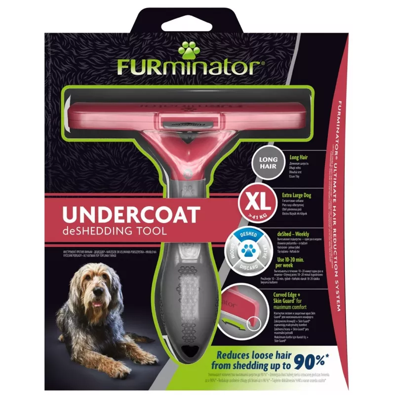 Narzędzie do usuwania podszerstka FURminator FUR151234 dla długowłosych psów olbrzymich, czarny, 470 g