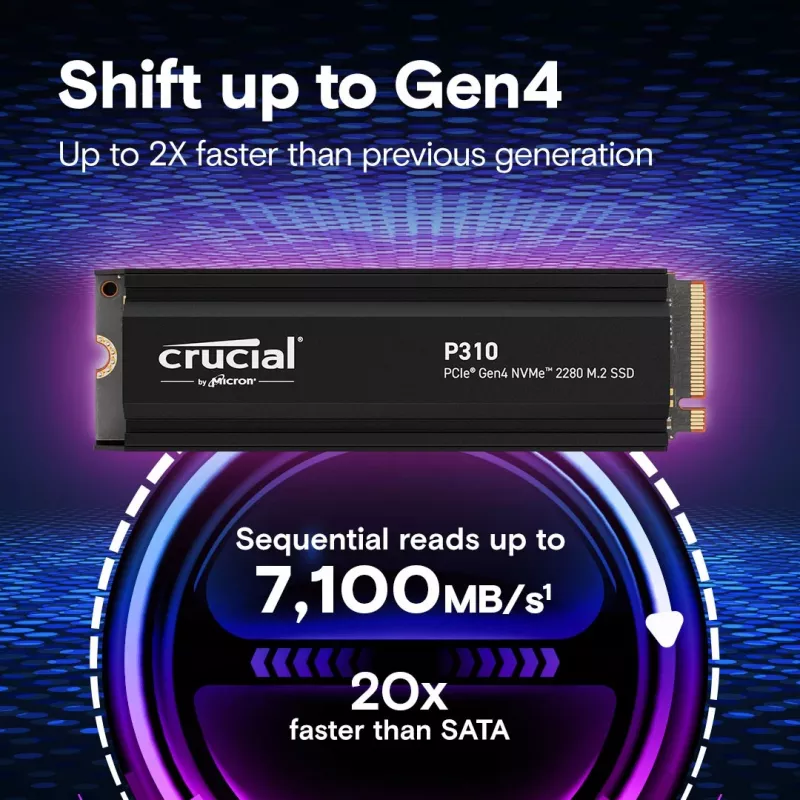 Dysk SSD Crucial 1 TB M.2 PCI Express 4.0 NVMe P310