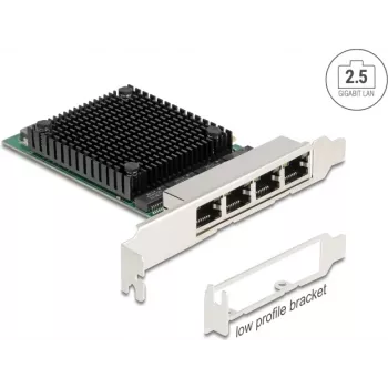 Karta sieciowa DELOCK PCI Express x4 2.5 Gigabit LAN z 4 portami RJ45