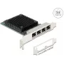 Karta sieciowa DELOCK PCI Express x4 2.5 Gigabit LAN z 4 portami RJ45