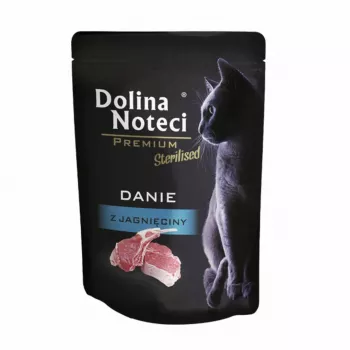 Mokra karma dla kota Dolina Noteci Premium Sterilised Lamb 85 g — mokra karma dla kotów sterylizowanych dorosłych, 11% białka, 3,5% tłuszczu, bezzbożowa