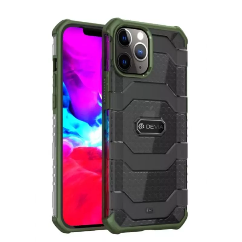 Ochronne wstrząsoodporne etui Devia Vanguard do iPhone 12 mini, zielone