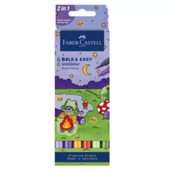 Zestaw markerów Faber‑Castell 164814 — 6-częściowe markery wielokolorowe, pochodzenie niemieckie