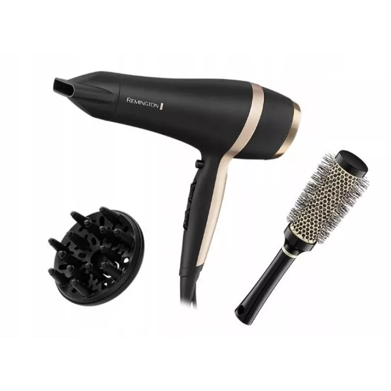 Zestaw suszarki do włosów Remington Salon Smooth | D6940GP | 2100 W | Liczba ustawień temperatury 3 | Funkcja jonizacji | Dysza dyfuzor | Czarny