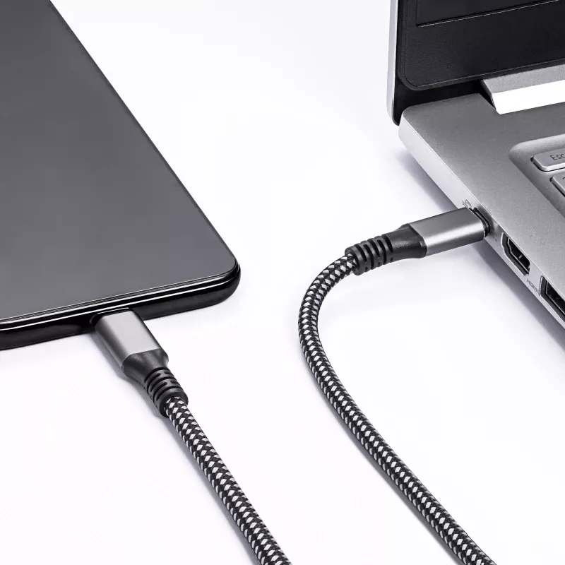 Akyga AK-USB-34 kabel USB-C – USB-C Thunderbolt 3, 40 Gb/s, 100 W, 1,5 m, czarny