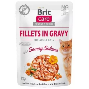 Brit Care Fillets in Gravy mokra karma dla kotów z filetami z łososia w sosie, 85 g