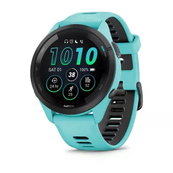 Garmin Forerunner 265 3,3 cm (1,3 cala) AMOLED 46 mm Cyfrowy 416 x 416 pikseli Ekran dotykowy Czarny, Niebieski Wi-Fi GPS (satelitarny)