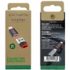 Adapter interfejsu 4smarts 541615 — USB typu-A (host) na USB typu-C (wyjście), czarny, prosty wtyk męski na gniazdo żeńskie, opakowanie 2 szt.