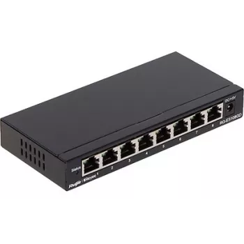 Przełącznik sieciowy Ruijie Networks RG-ES108GD Niezarządzalny Gigabit Ethernet (10/100/1000) Czarny
