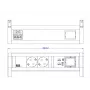 Bachmann DESK 2xCEE7/3 1xUSB902.0293A/C 22W 1xCM GST18 RAL9010