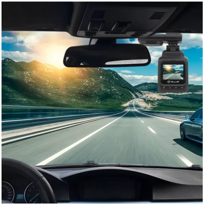 Kamera samochodowa Tellur Dash Patrol DC2 FullHD 1080P GPS czarna