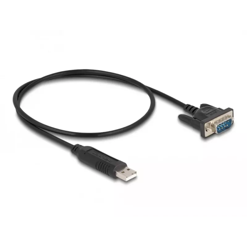 DeLOCK Adapter USB 2.0 na szeregowy RS-232 50 cm FTDI Czarny