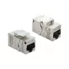 Moduł keystone do panelu krosowego DELOCK RJ45 Cat.6A z nakręcaną osłoną zabezpieczającą, niebieski