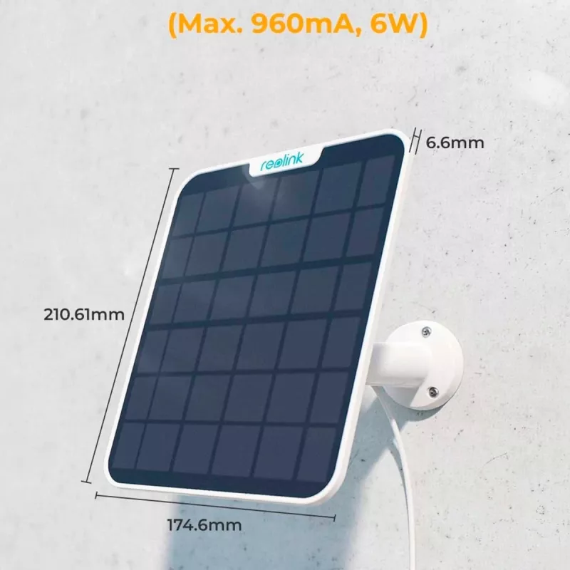 Reolink Panel Słoneczny 2 Kompatybilny z Kamerą Zasilaną Baterią 6W USB Type-C IP65
