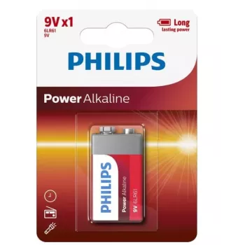 Bateria jednorazowa Philips Power Alkaline Battery 6LR61P1B/10