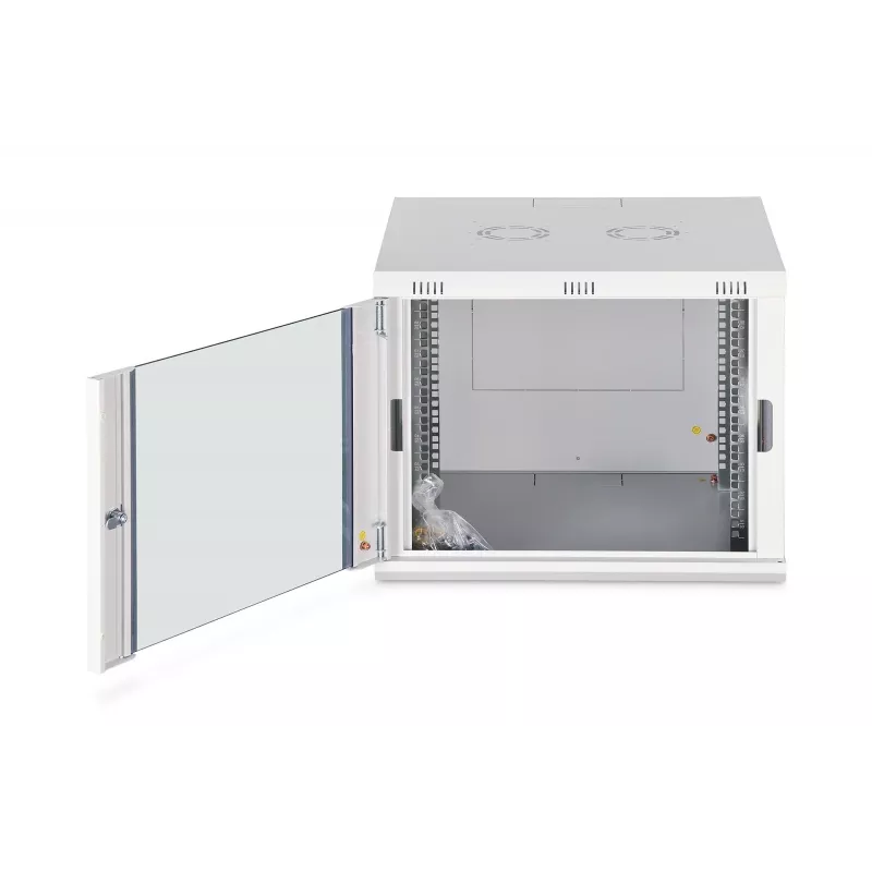 Szafka rackowa naścienna 19 cali DIGITUS Dynamic-N DN-37106 — 9U, 600x600 mm, IP20, zamek na klucz