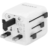 Adapter podróżny CANYON OnTour One EU UK US AUS Biały (CNS-TA1005W) - uniwersalna konwersja wtyczek dla gniazdek EU/UK/US/AUS