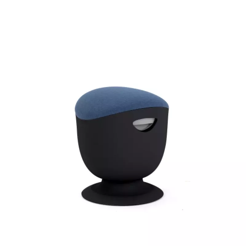 Ergonomiczny stołek balansowy Up Up Seul czarny, D47 niebieski materiał